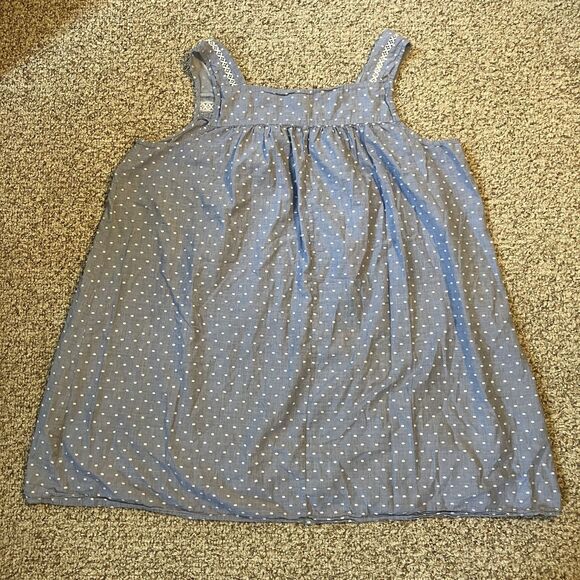 Croft & Barrow Womens Nightgown Plus Size 2X Blue 100% Cotton Swiss Dot Lghtwght - Picture 5 of 9